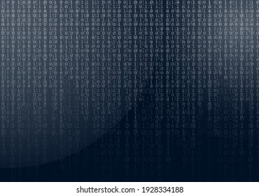 dark blue abstract binary background vector illustration