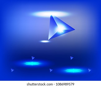 Dark blue abstract concept polygonal tech background