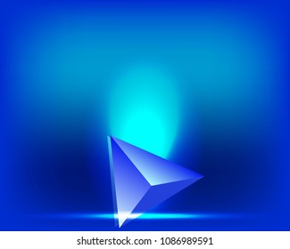 Dark blue abstract concept polygonal tech background