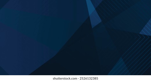 Fondo de tecnología poligonal de concepto abstracto azul oscuro. Diseño de arte digital Vector EPS 10