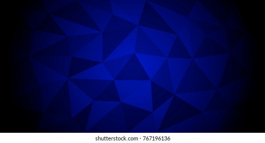 Dark blue abstract concept polygonal tech background. Vector digital art design eps 10
