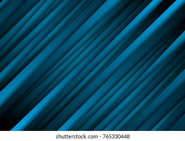 Fundo de vetor de listras diagonais abstratas azul escuro