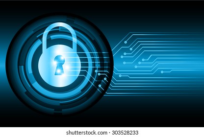 dark blue Abstract digital conceptual technology security background with lock. computer technology website internet web. infographics