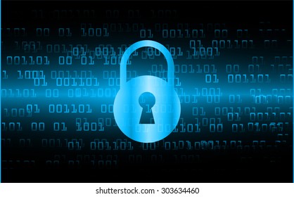 dark blue Abstract digital conceptual technology security background with lock. computer technology website internet web. infographics