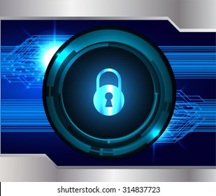 dark blue Abstract digital conceptual technology security background with lock. computer technology website internet web. infographics. lock, key, Padlock