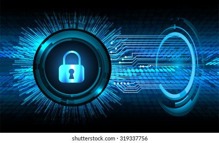 dark blue Abstract digital conceptual technology security background with lock. computer technology website internet web. infographics. lock, key, Padlock