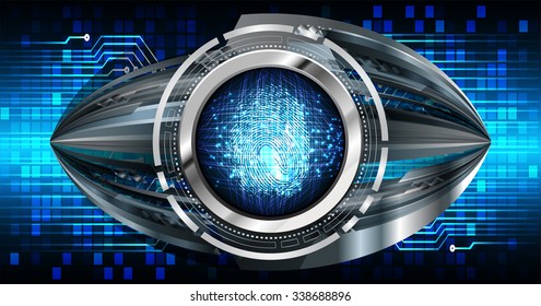 dark blue Abstract digital conceptual technology security background with lock. computer technology website internet web. infographics. fingerprint. Finger-print scanning. Hand print.