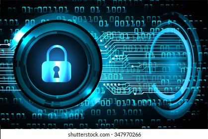 dark blue Abstract digital conceptual technology security background with lock. computer technology website internet web. infographics. key