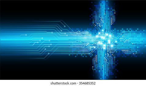 dark blue Abstract digital conceptual technology security background with lock. computer technology website internet web. infographics. eye