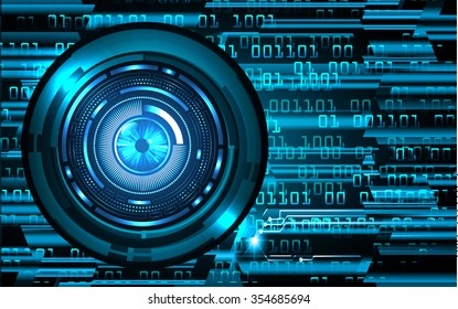 dark blue Abstract digital conceptual technology security background with lock. computer technology website internet web. infographics. eye