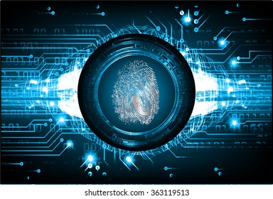 dark blue Abstract digital conceptual technology security background with lock. computer technology website internet web. infographics. fingerprint. Finger-print scanning. Hand print.