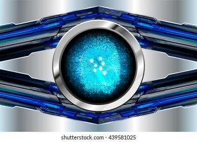 dark blue Abstract digital conceptual technology security background with lock. computer technology website internet web. infographics. fingerprint. Finger-print scanning. Hand print.