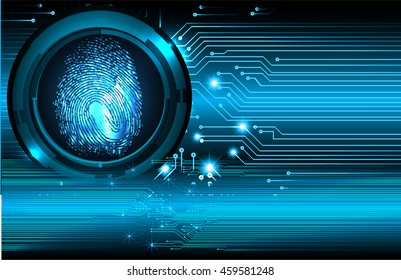 dark blue Abstract digital conceptual technology security background with lock. computer technology website internet web. infographics. fingerprint. Finger-print scanning. Hand print.