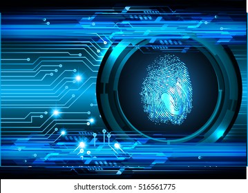 dark blue Abstract digital conceptual technology security background with lock. computer technology website internet web. infographics. fingerprint. Finger-print scanning. Hand print.
