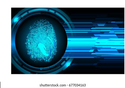 dark blue Abstract digital conceptual technology security background with lock. computer website internet. infographics. Hand print. finger