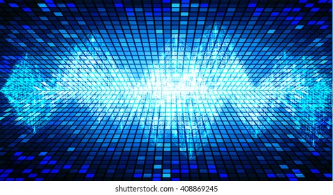 dark blue abstract digital sound wave background. Light Technology background for computer graphic website internet.