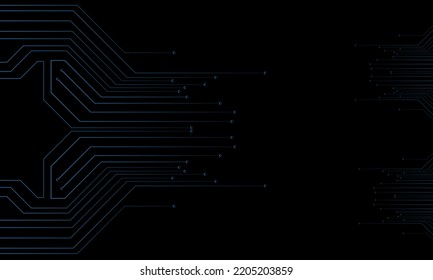 dark blue abstract electronic circuit vector illustration