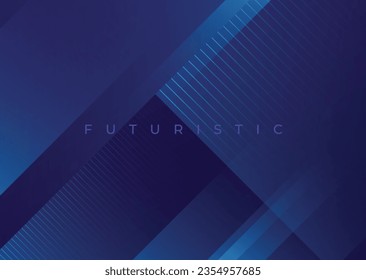 dark blue abstract futuristic diagonal overlay layer technology background. minimalist modern geometric wallpaper design. dynamic shapes composition. vector illustration