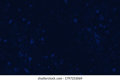 Fondo geométrico abstracto azul oscuro, ilustración vectorial.