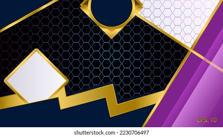 Fondo geométrico abstracto oscuro y azul. Concepto de ciberpunk. Escena para publicidad, tecnología, escaparate, banner, cosmética, moda, negocios. Ilustración de Sci-Fi. Presentación del producto.