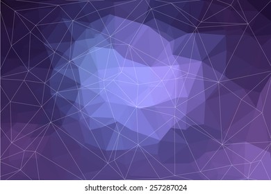 Dark blue abstract geometric background consisting of colored triangles.