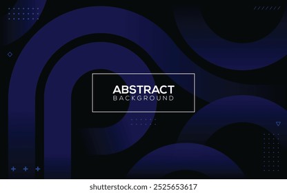 Diseño de elemento geométrico abstracto azul oscuro con Vector de fondo de decoración de puntos