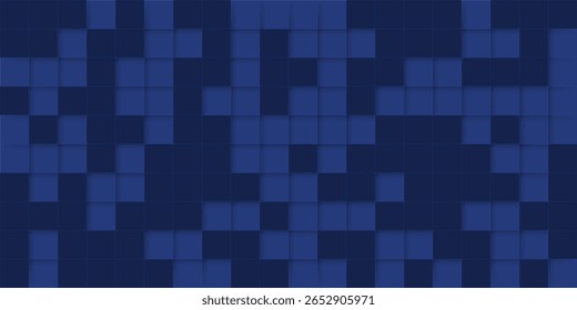 Padrão geométrico abstrato azul escuro dos quadrados entrelaçados