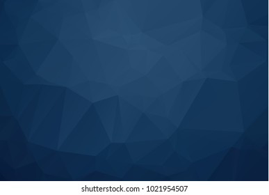 Dark blue abstract geometric rumpled triangular low poly style illustration graphic background. Raster polygonal design for your business.