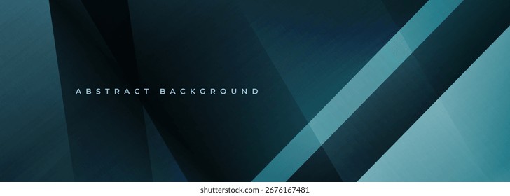 Fondo de Vector ancho geométrico abstracto azul oscuro con líneas diagonales.