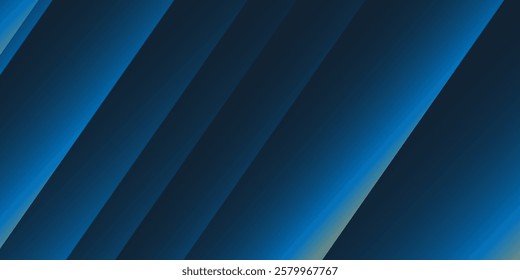 Dark Blue Abstract Glowing Gradient Texture - Slanted Lines Pattern with Lights, 3D Effect - Wide Scale Background Creative Design Template - Illustration in Freely Editable Vector Format