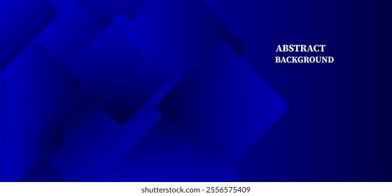 Dark blue abstract gradient background with square shape pattern, texture, vector illustration 