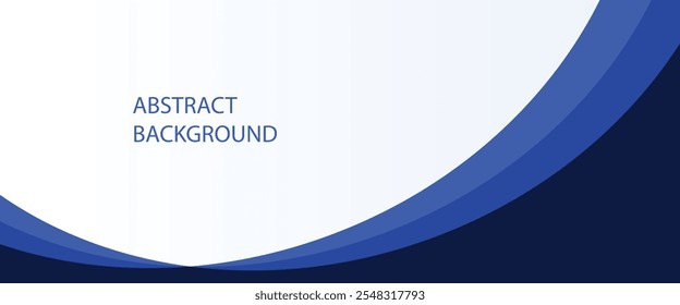 Banner horizontal abstrato azul escuro. Página inicial com gradação de cor de forma azul. Design abstrato de linha. Terno para banner, pano de fundo, informações, outdoor, etc