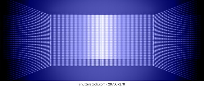Dark blue Abstract light lamps background for Technology computer graphic website internet and business. Screen on stage. Vector illustration.Spot Effect. neon. point, platform, Spotlights