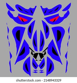 dark blue abstract mask shape vector image