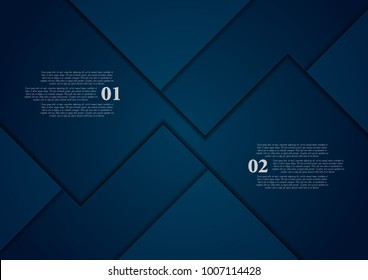 Dark blue abstract material corporate background. Vector design