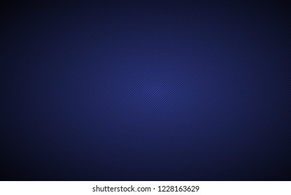 Dark blue abstract metallic background with slanting lines, blue striped pattern, parallel lines and strips, diagonal carbon fiber, vector illustration