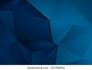 Dark blue abstract modern polygonal tech background. Vector digital art design