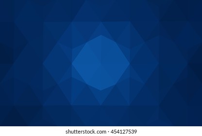 Dark blue abstract mosaic background. An elegant bright illustration with gradient. The completely new template can be used for your brand book.