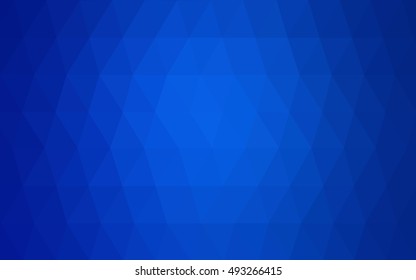 Dark blue abstract mosaic background. Shining colored illustration in a brand-new style. Triangular pattern for your business design.