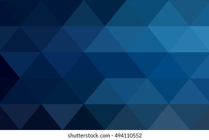 Dark blue abstract mosaic background. An elegant bright illustration with gradient. A new texture for your design.