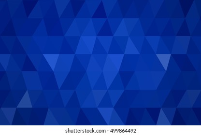 Dark blue abstract mosaic background. Creative geometric illustration in Origami style with gradient. The elegant pattern can be used as part of a brand book.