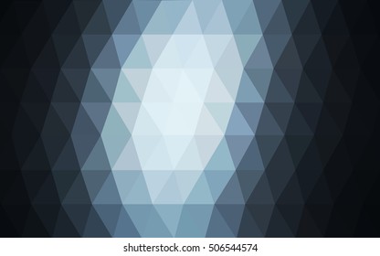 Dark blue abstract mosaic background. Shining illustration, which consist of triangles. Triangular pattern for your business design.