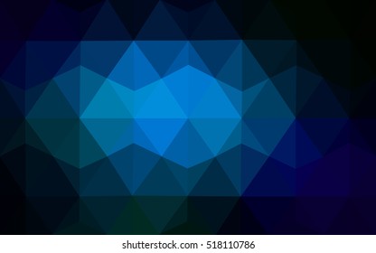 Dark blue abstract mosaic background. Modern geometrical abstract illustration with gradient. The template can be used as a background for cell phones.