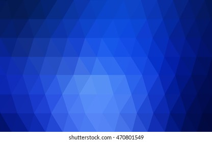 Dark blue abstract mosaic template. Colorful abstract illustration with gradient. The completely new template can be used for your brand book.