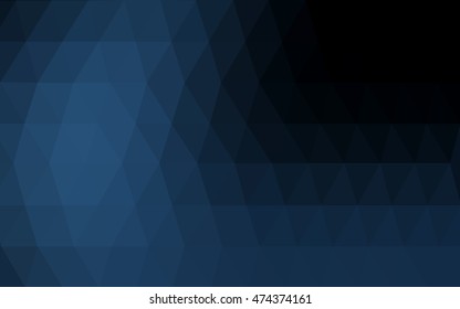 Dark blue abstract mosaic template. Colorful illustration in abstract style with gradient. Brand-new style for your business design.