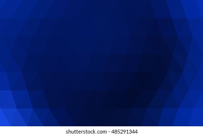 Dark blue abstract mosaic template. A sample with polygonal shapes. A completely new template for your business design.