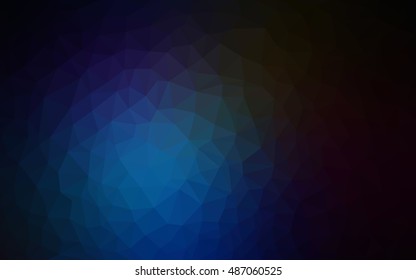 Dark blue abstract mosaic template. Colorful illustration in abstract style with gradient. Brand-new style for your business design.