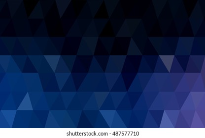 Dark blue abstract mosaic template. Glitter abstract illustration with an elegant design. The polygonal design can be used for your web site.