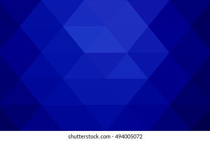 Dark blue abstract mosaic template. A sample with polygonal shapes. The template can be used as a background for cell phones.
