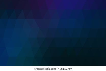 Dark blue abstract mosaic template. Colorful abstract illustration with gradient. The completely new template can be used for your brand book.